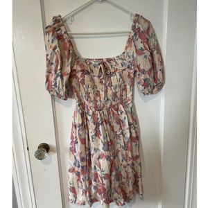 Puff Sleeve Smocked Mini Dress